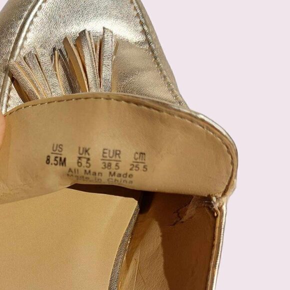 Franco Sarto Women's Gold Slip-On Mules - Picture 3 of 3